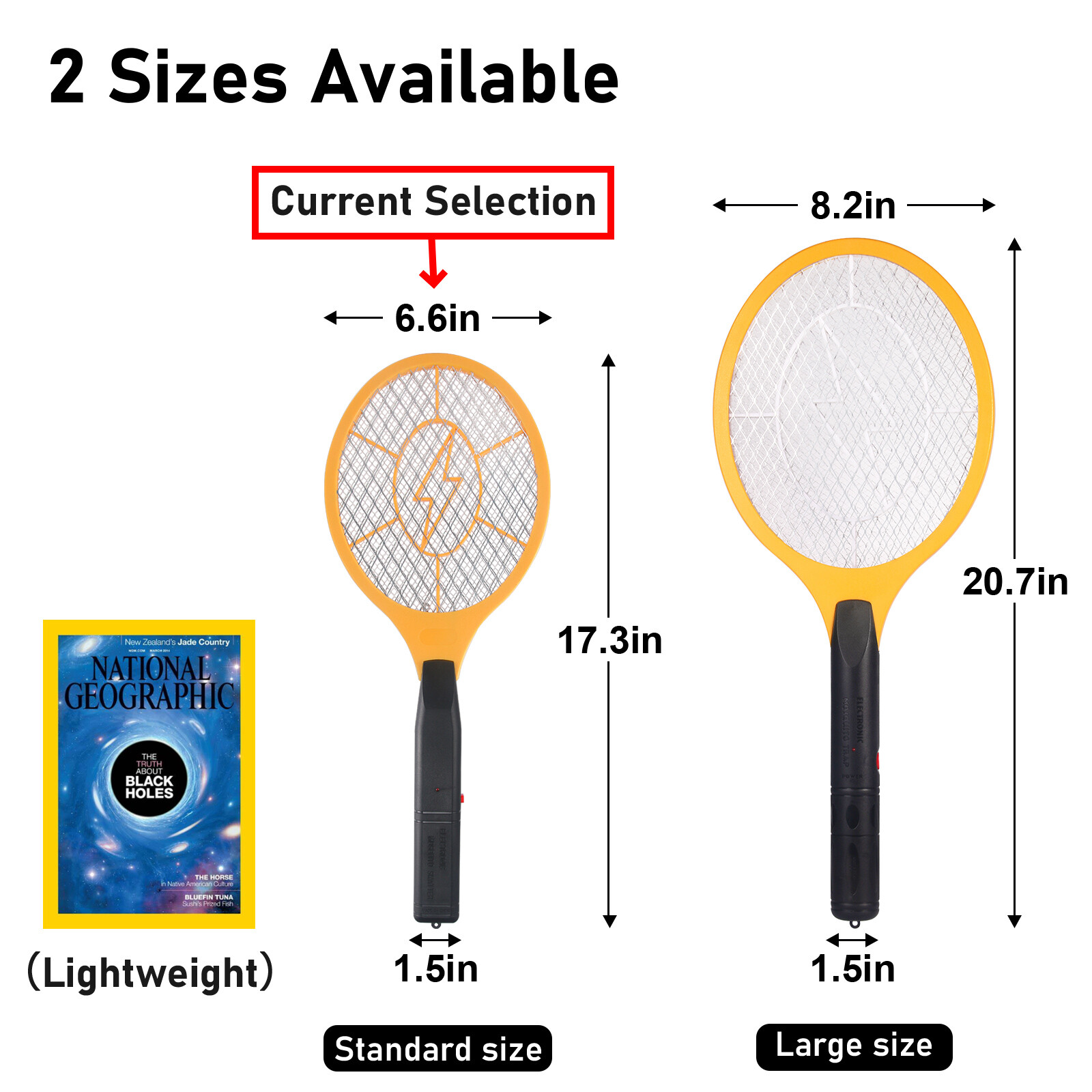 2Pcs Electric Mosquito Fly Swatter Pest Insect Killer Handheld Bug Zapper Racket
