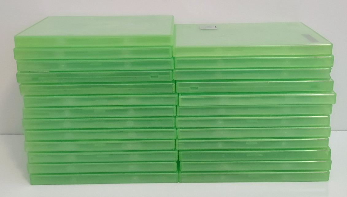 Lot Of 25 Xbox 360 Translucent Clear Green Replacement Cases (Read Description)