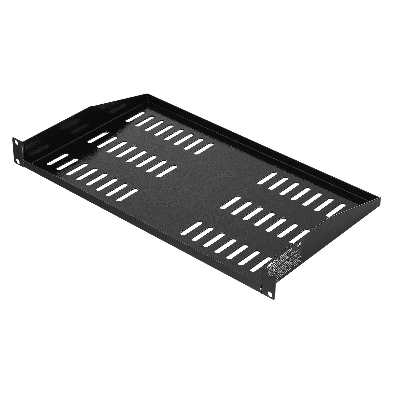 VEVOR 1U Server Rack Shelf 4 PCS 10 in Depth Vented Wall Rack Mount Shelf Tray