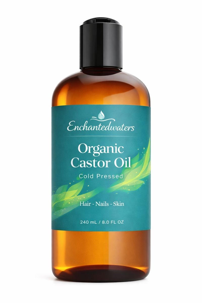 Organic Castor Oil for Hair, Scalp, Skin, Face & Eyelashes - 100% Pure Unrefined