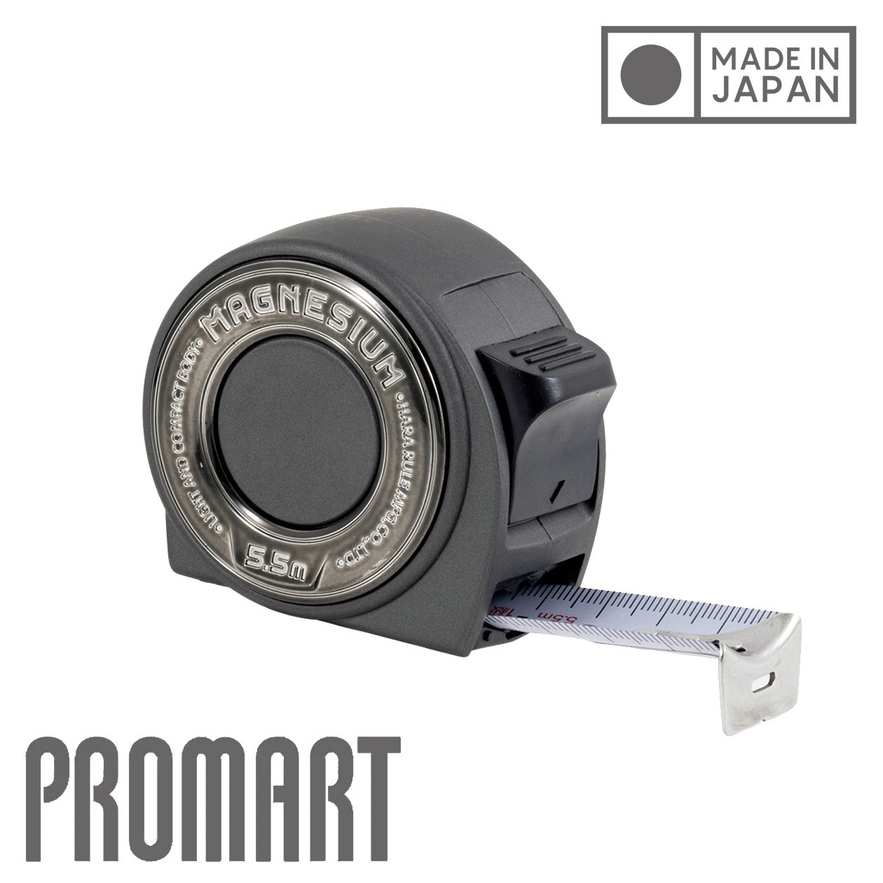 HARA PROMART MAGNESIUM Case Metric Tape Measure 5.5m JIS 1st Grade Made in Japan