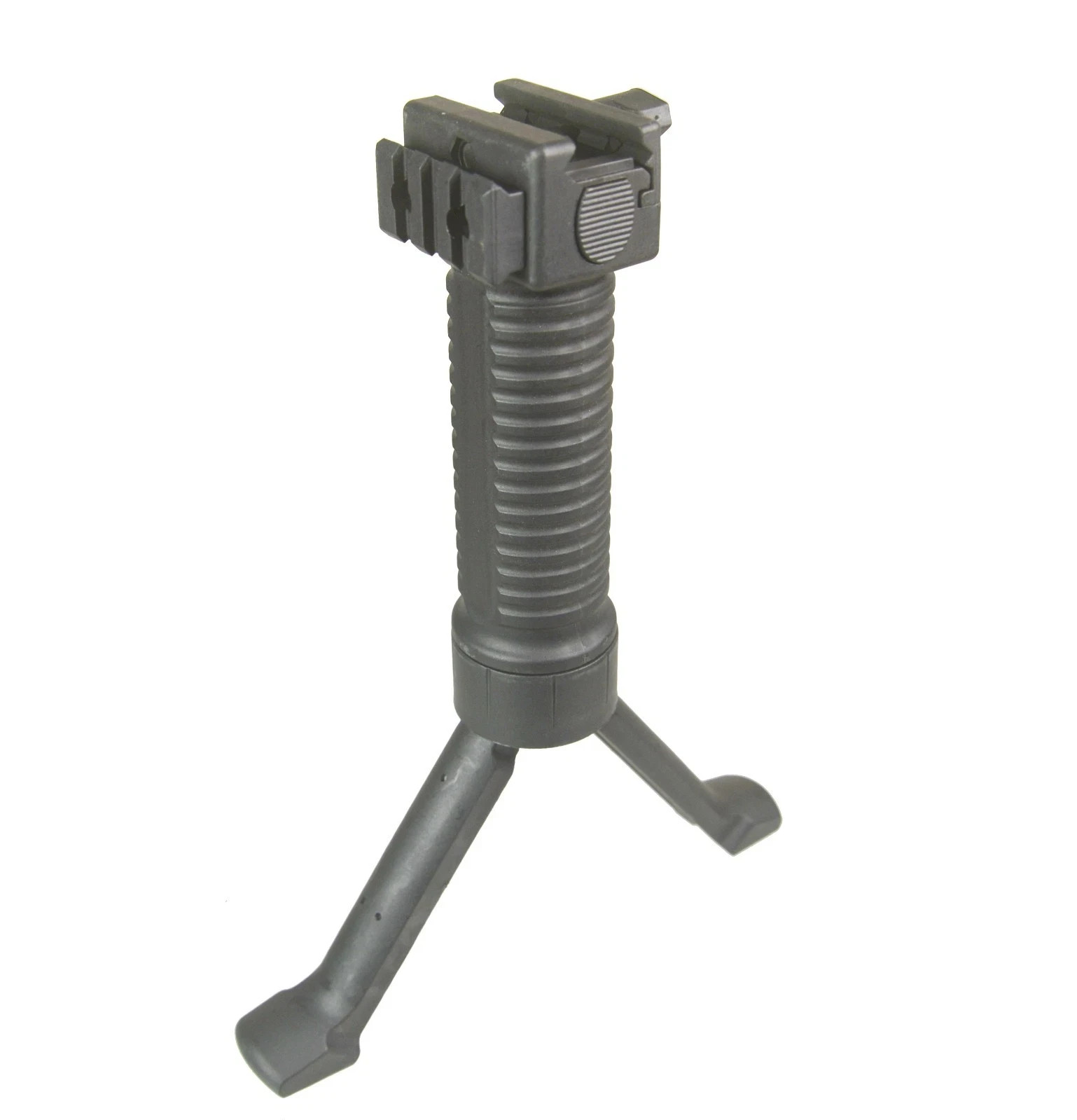 Black Color Polymer Spring Loaded Bipod Weaver Picatinny Rail Mount
