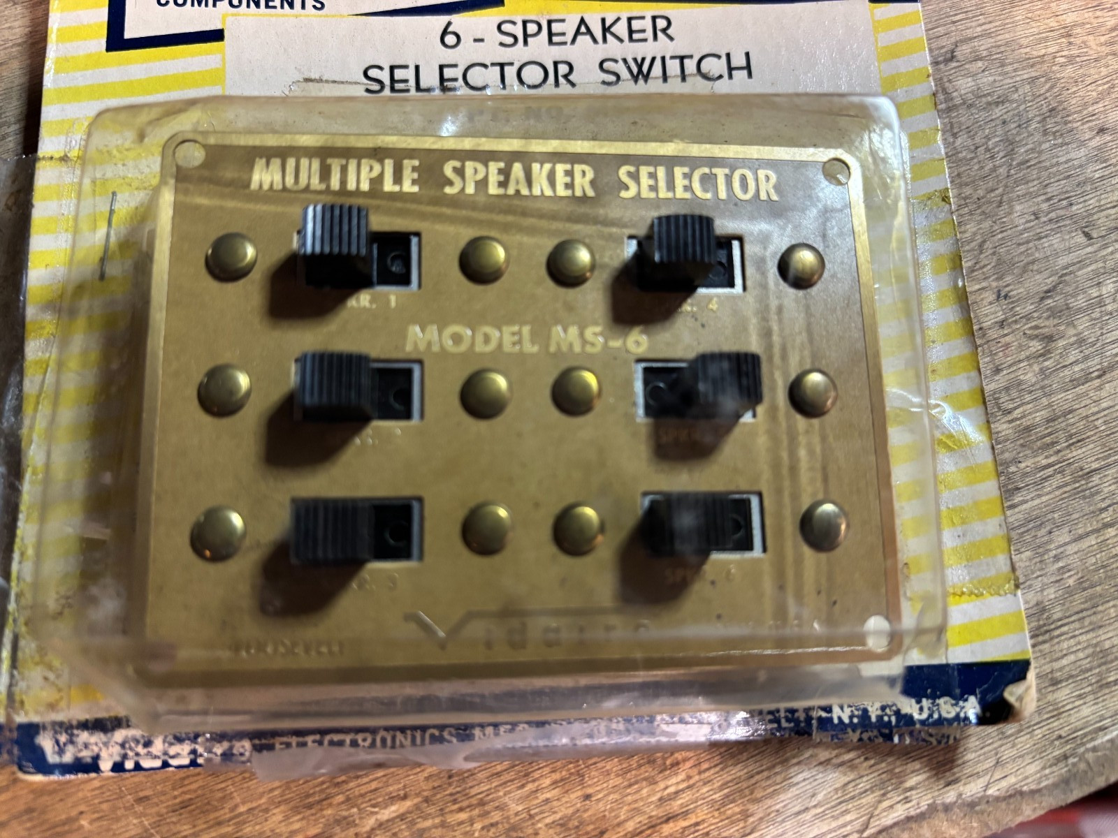 Vidaire 6 Speaker Selector Switch MS-6 USA made NOS