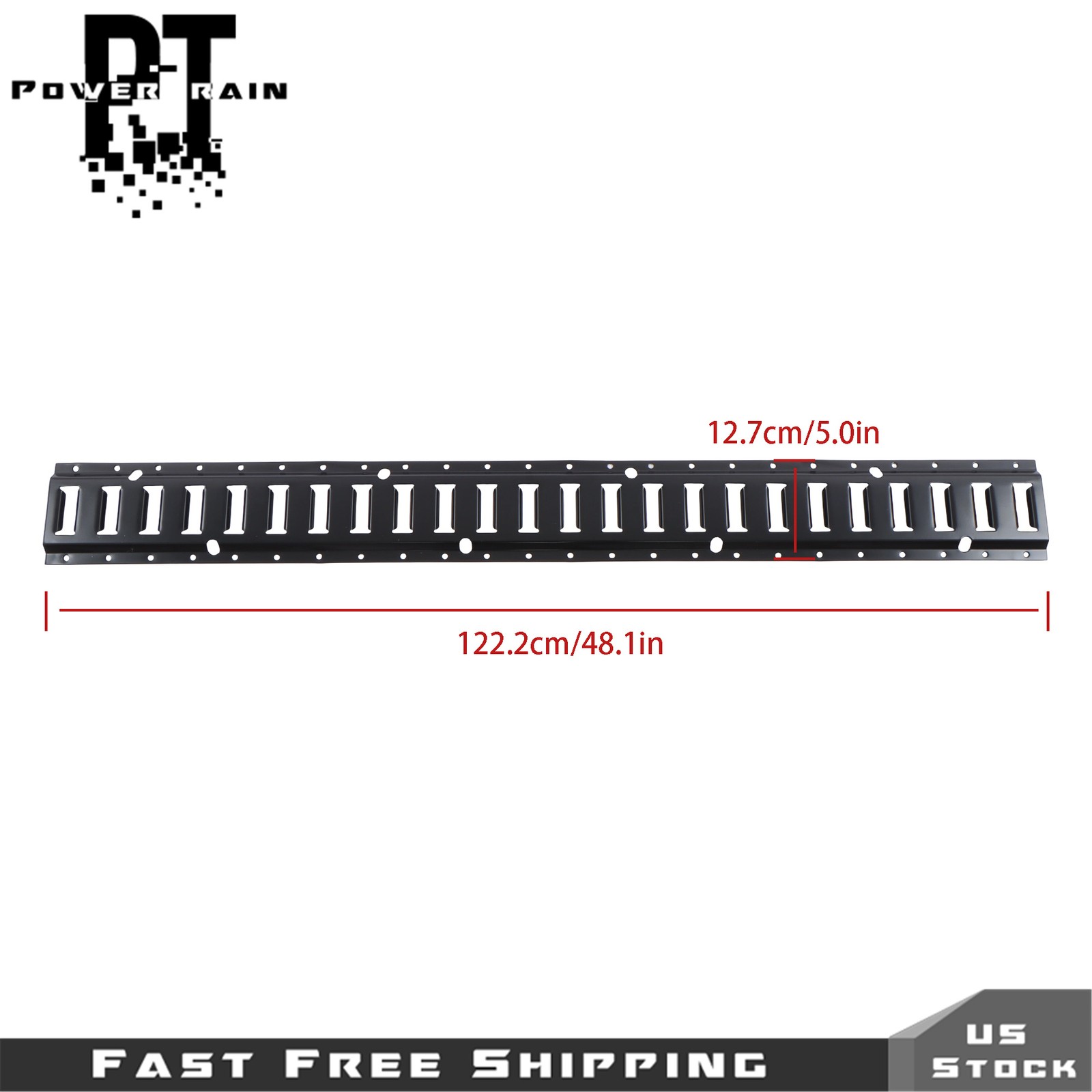 For Cargo Trailers Power Coated E-Tracks 2 Pack 4' E Tie Down Rail Kit