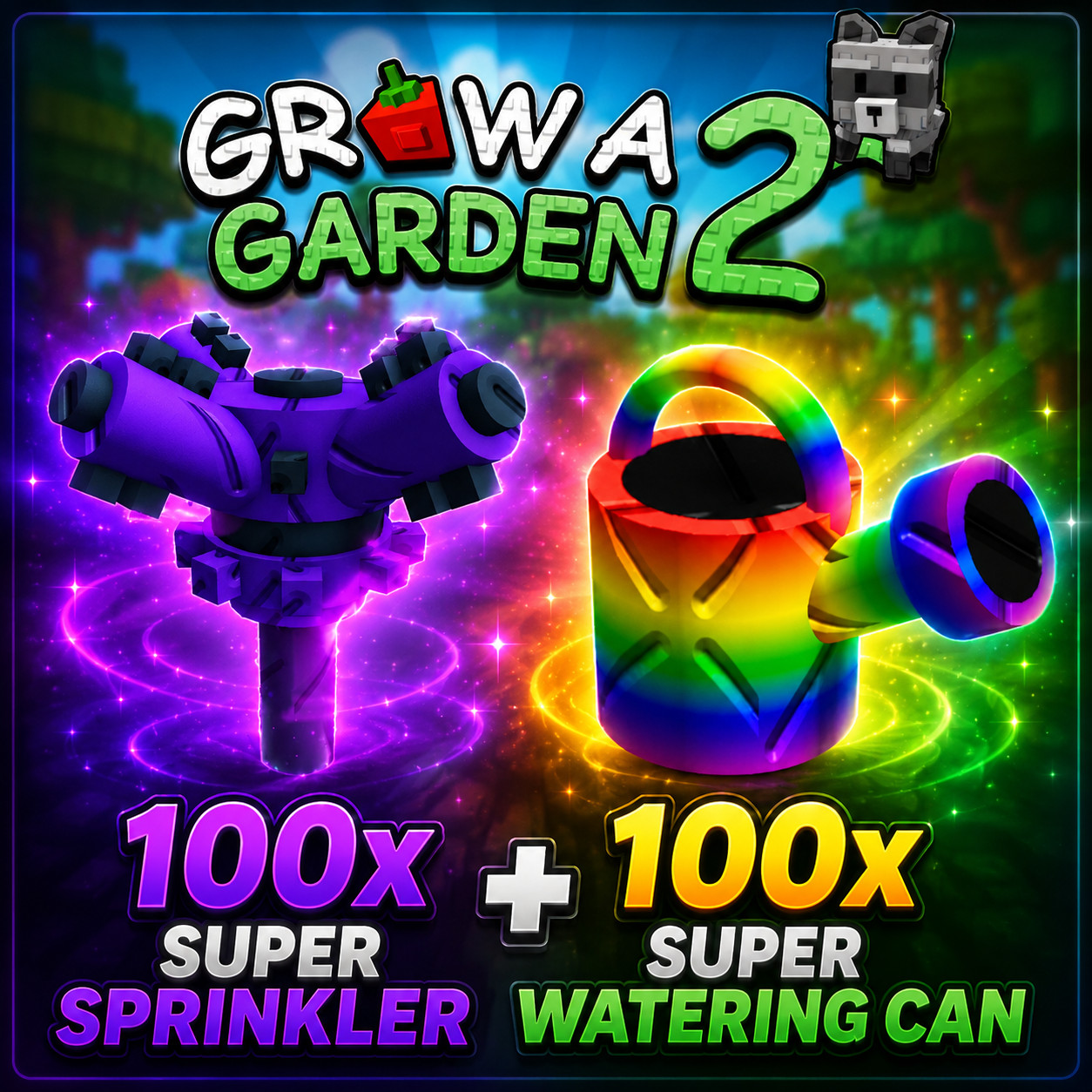 100X Super Sprinkler + 100X Super Watering Can | GROW A GARDEN 2 | CHEAPEST💸