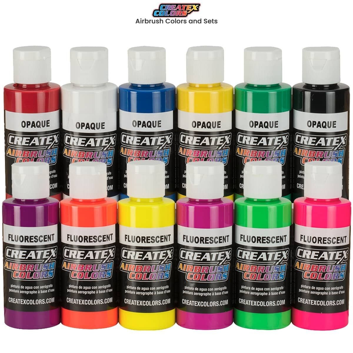 NEW SEALED Createx Airbrush Paint 2 Oz. Transparent and Fluorescent You Pick