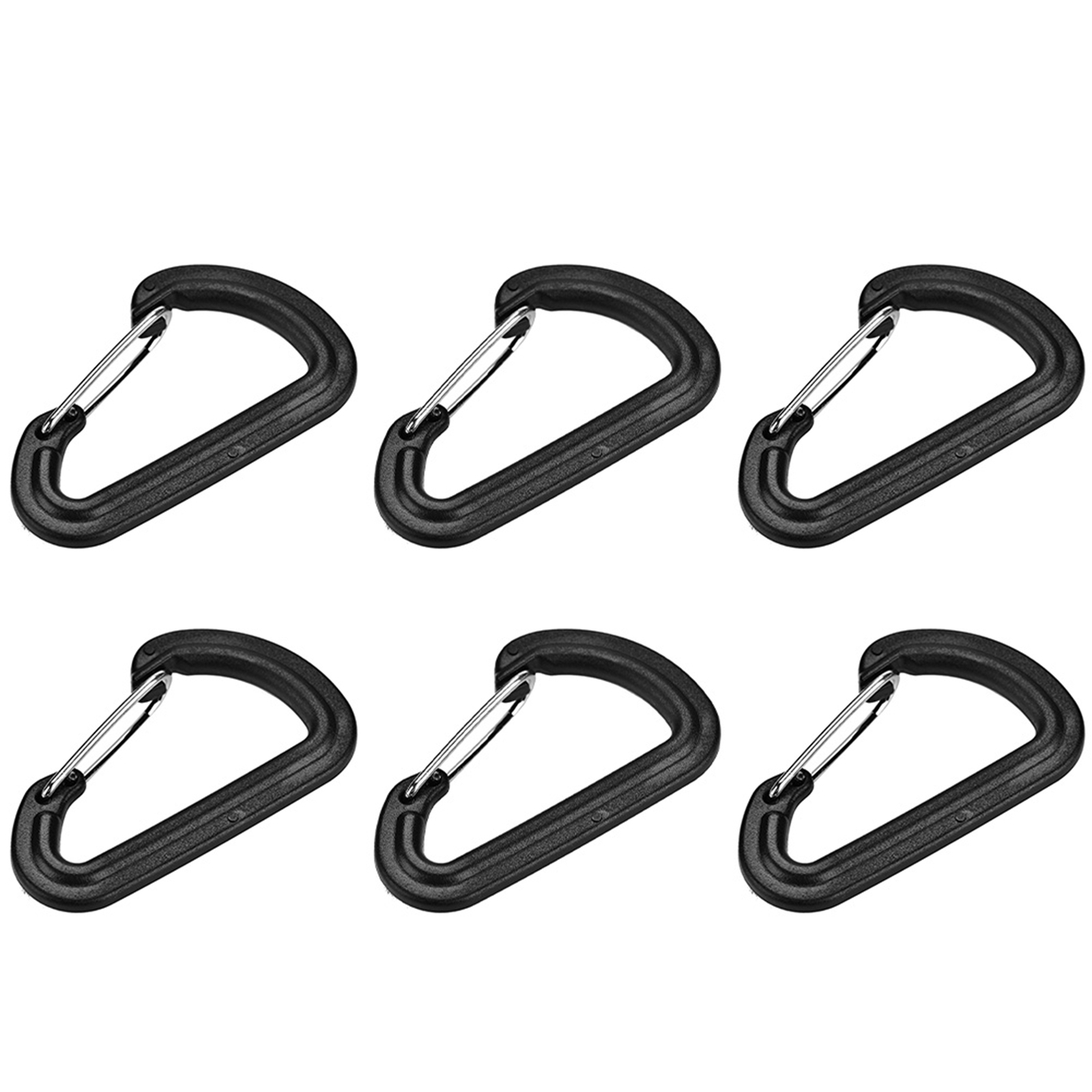 20Pcs Plastic Carabiner Climbing Hiking Locking Buckle Key Ring Outdoor FA