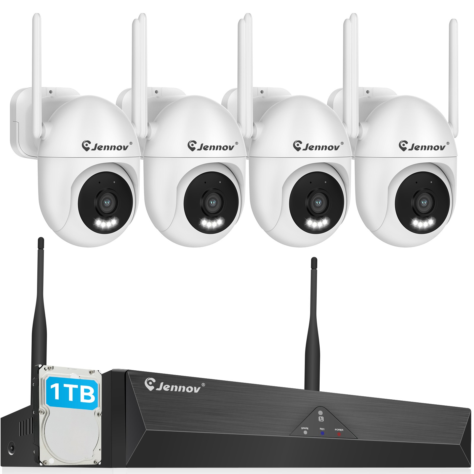 JENNOV 5MP Security Camera Wireless Outdoor Home Night Vision Wifi CCTV Camera