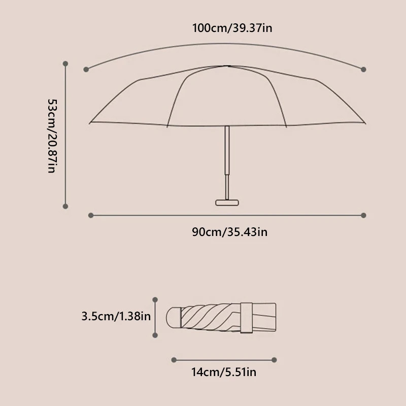 Capsule Mini umbrella Dual Dragon Bone Sunscreen Rain Umbrella Portab