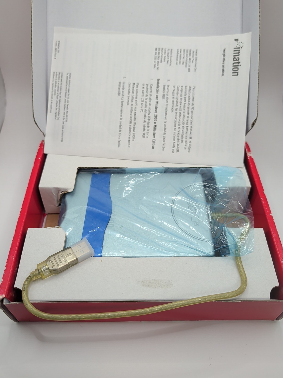 Imation USB Floppy Drive D353FUE For Macintosh & PC Systems - Tested as Working