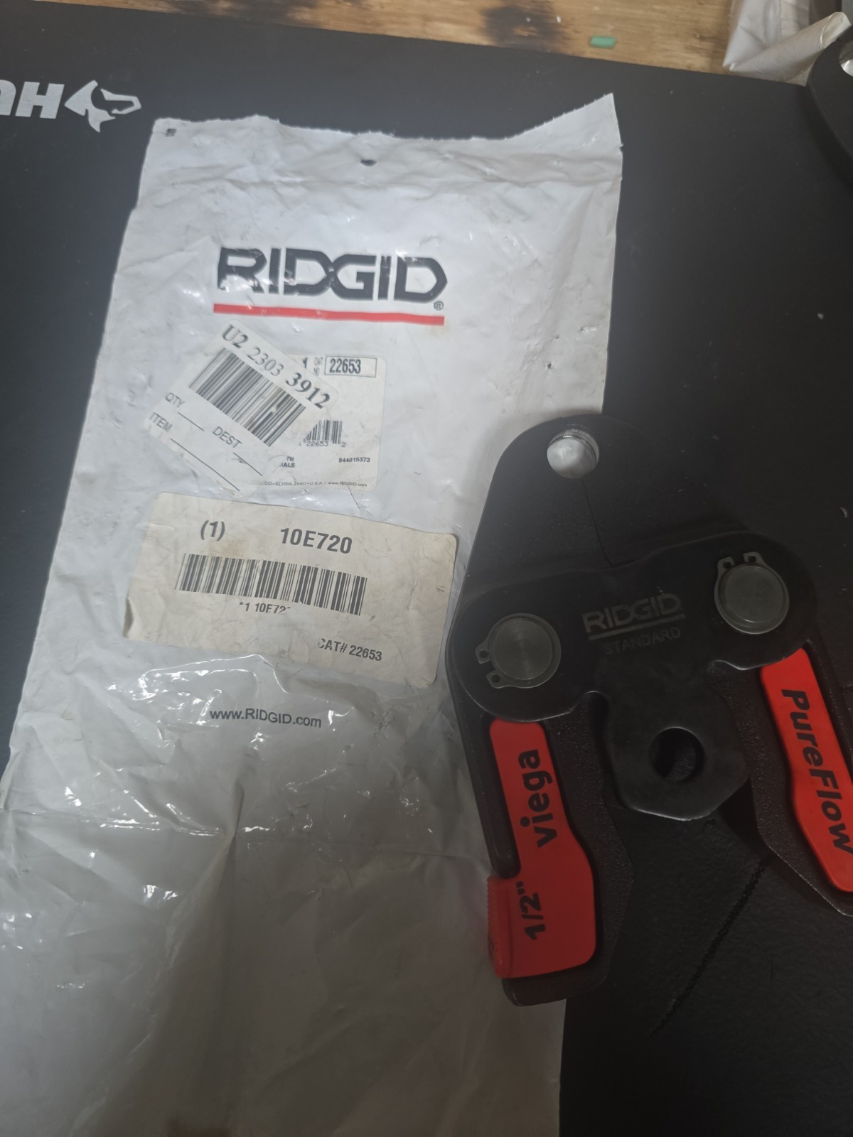 RIDGID 22653 Standard PureFlow 1/2" Press Jaw – NEW