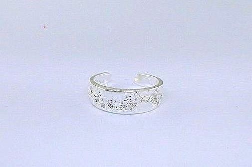 Footprints In The Sand Toe Ring Tarnish Free Sterling Silver