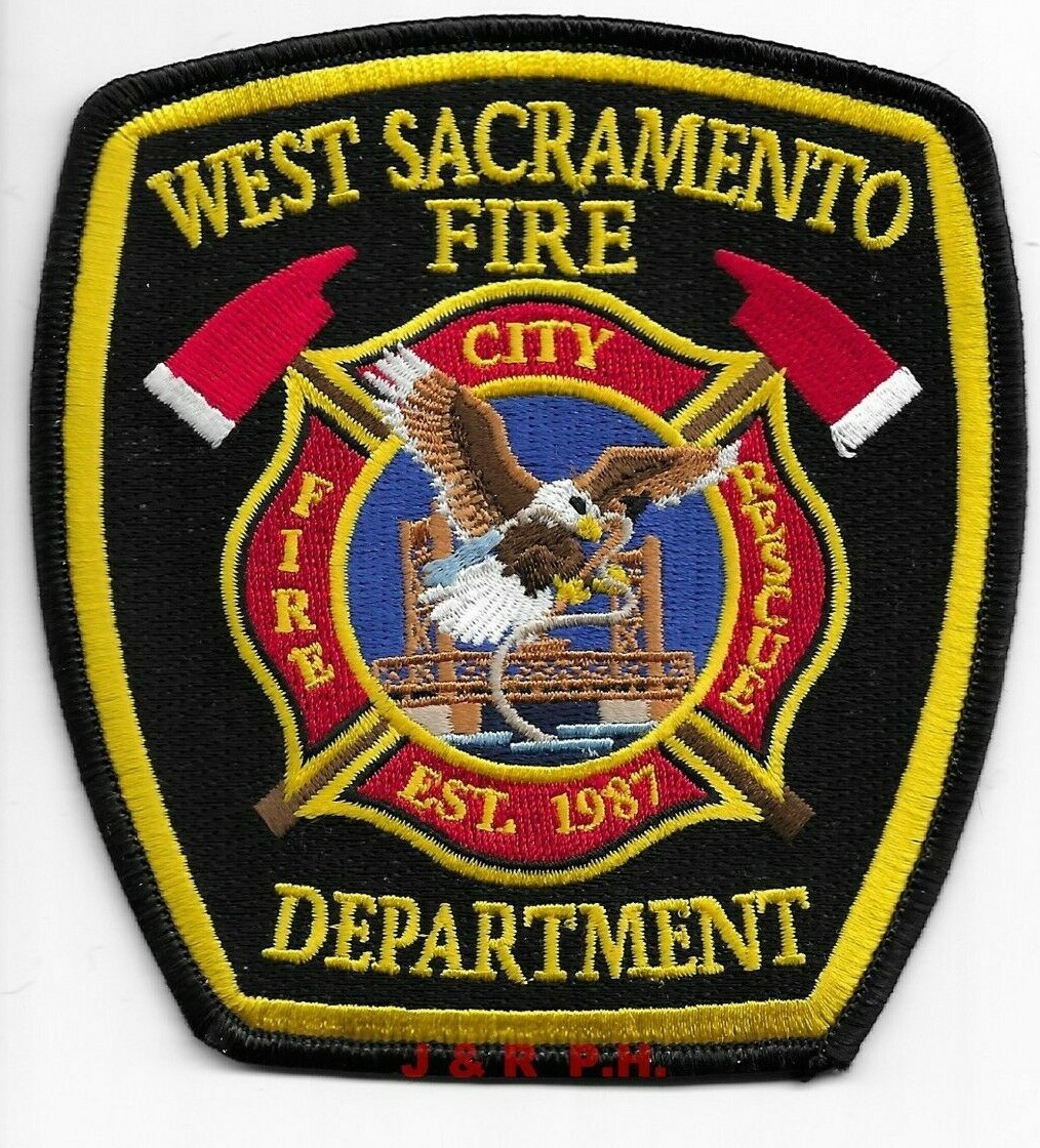 West Sacramento Fire - Rescue, California  (4" x 4.5" size) fire patch
