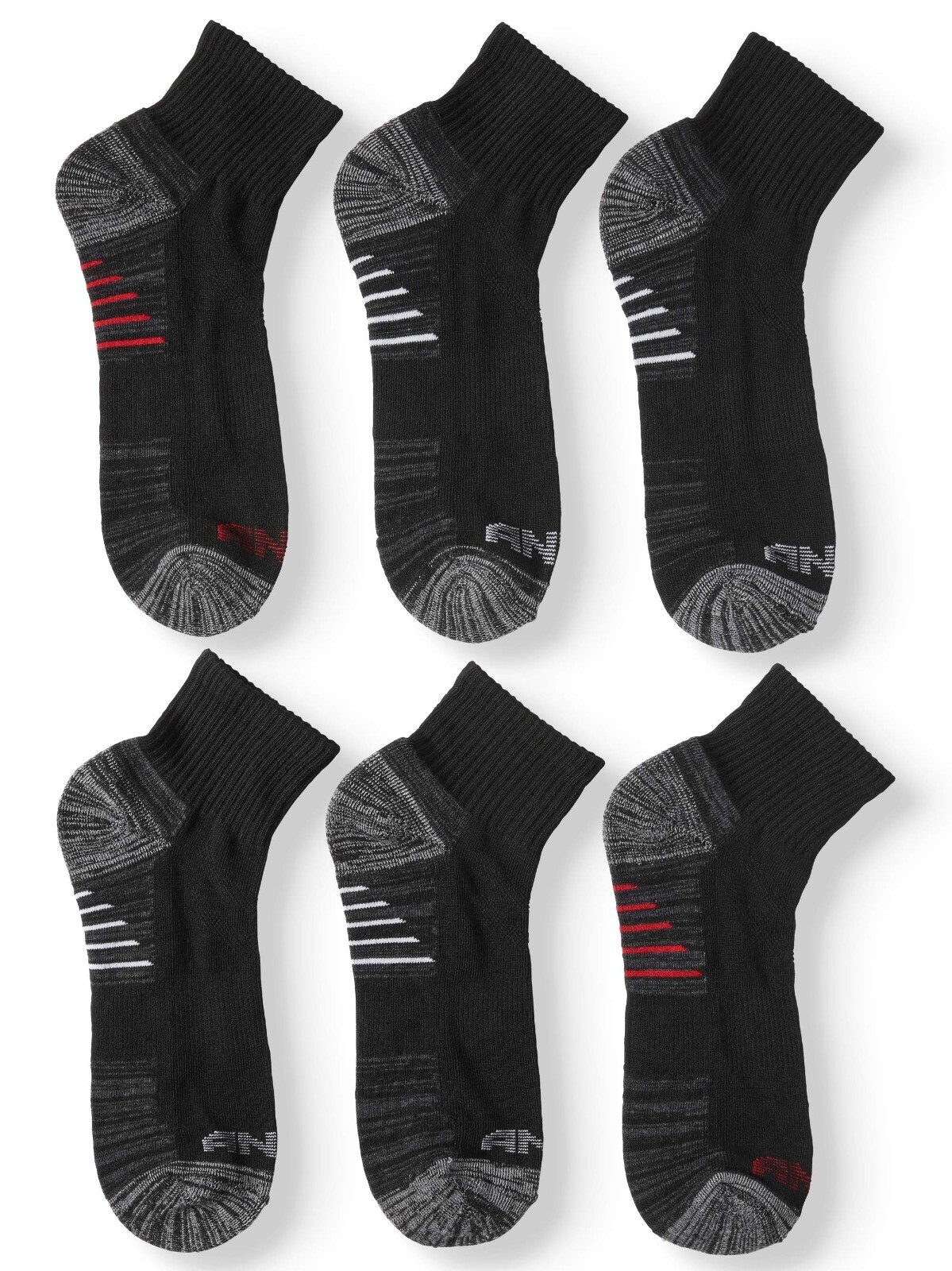 AND1® Men's Pro Platinum Quarter Socks 6-Pack " FRESH~HIGH PERFORMANCE "