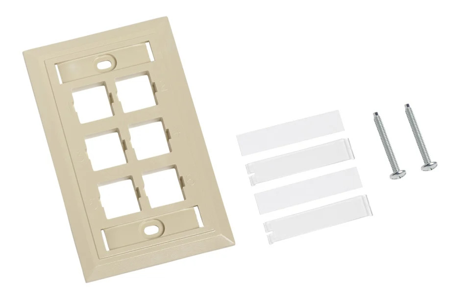 Lucent M16L-246 Type L Flush Mounted Faceplate Kit 6 Port 108168592 Ivory, USA