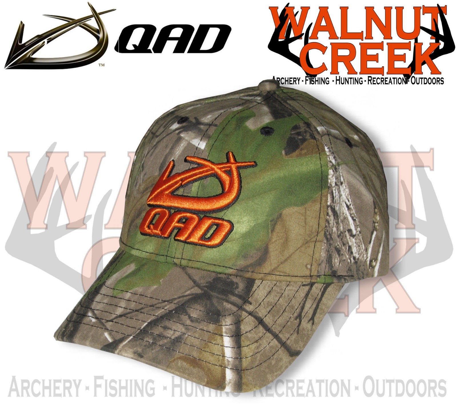 Quality Archery Designs (QAD) Logo Embroidered Camo Hat