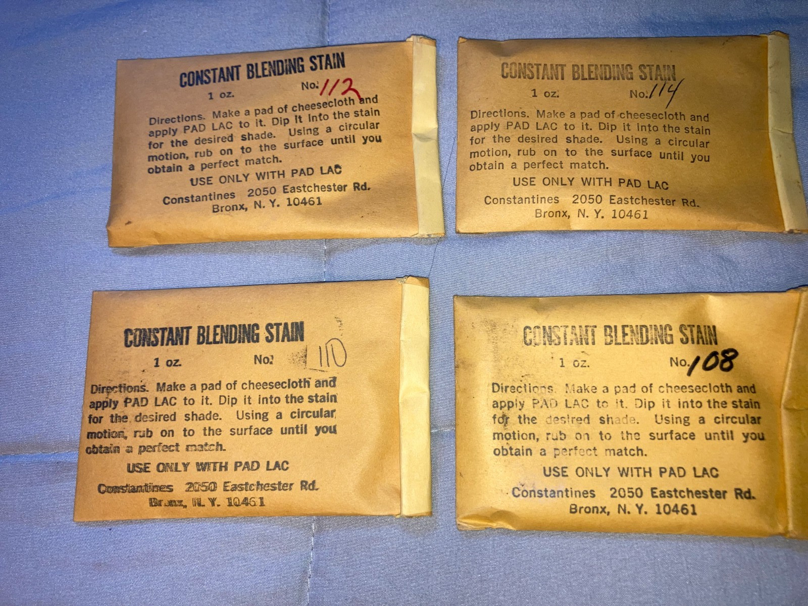 Constantines Constant Blending Stain  (4-Pack)  108 110 112 114
