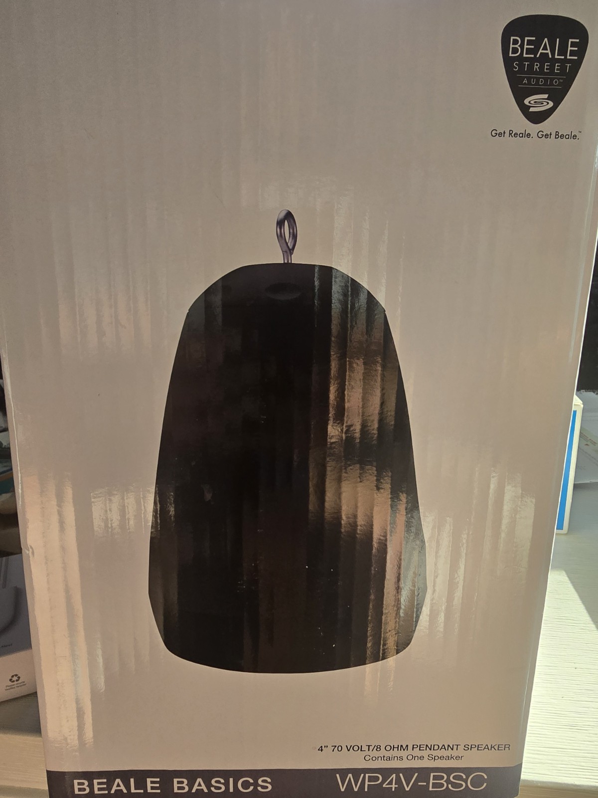 Beale Street WP4V-BSC 4" On-Wall/Pendant Speaker, 20W RMS, Black Brand New