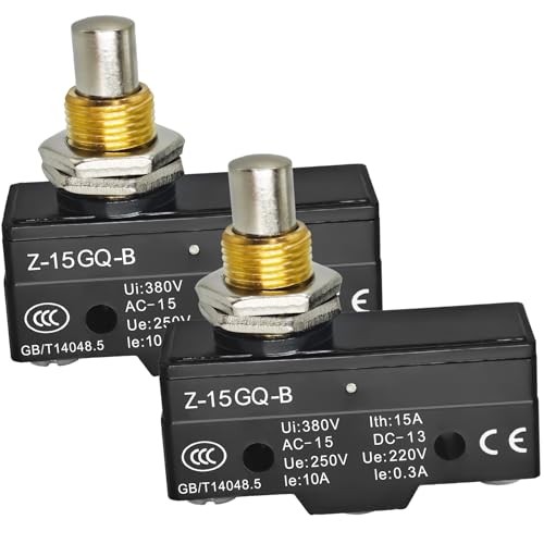 2PCS Z-15GQ-B Micro Limit Switch - 1NO+1NC Panel Mount Snap Action Switch with