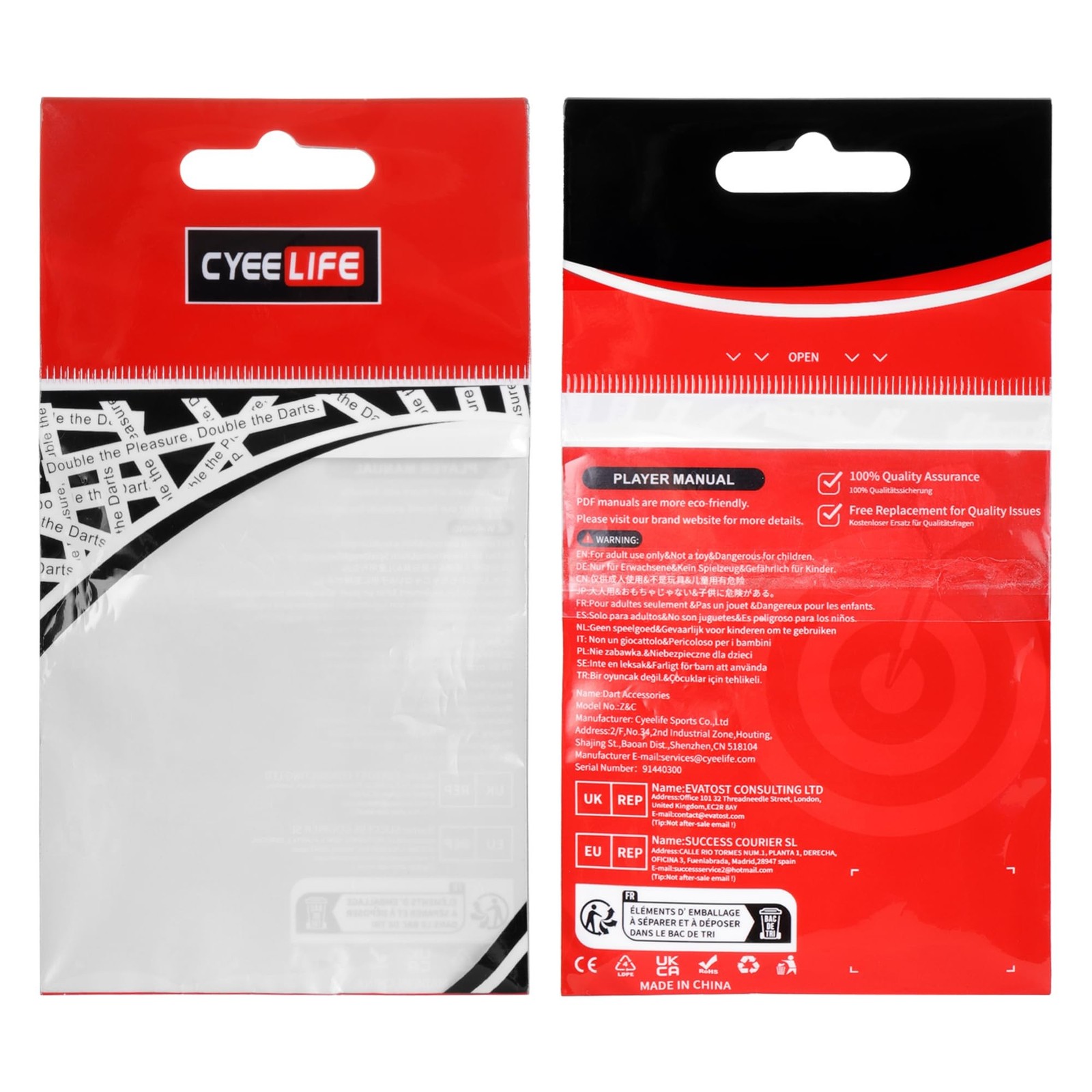 CyeeLife 2BA Thread Soft Tip Dart Points 100 Pack, Plastic Dart Tips Replacem...