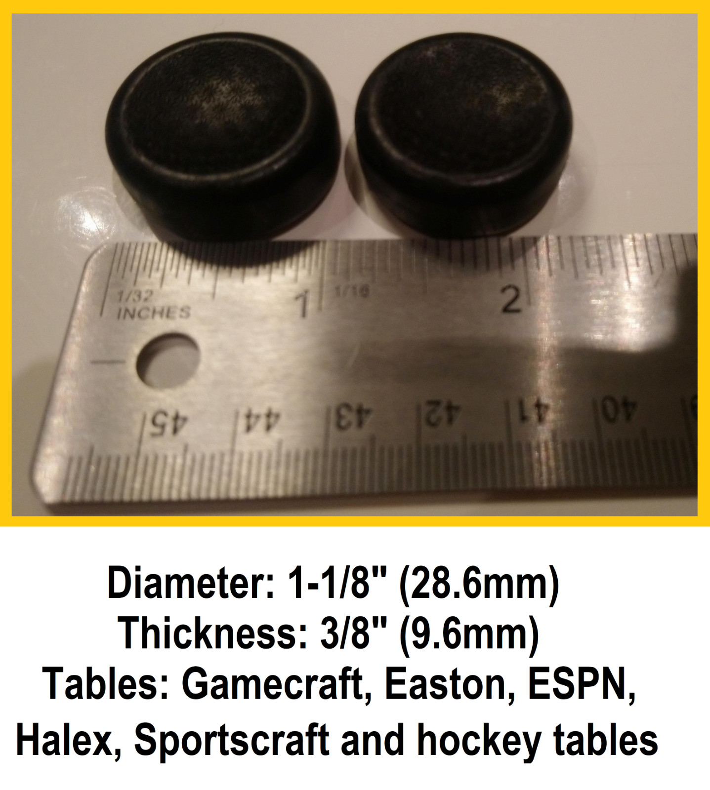 4 x BRAND NEW GAMECRAFT SPORTCRAFT ESPN HALEX TABLE ROD HOCKEY GAME PUCKS