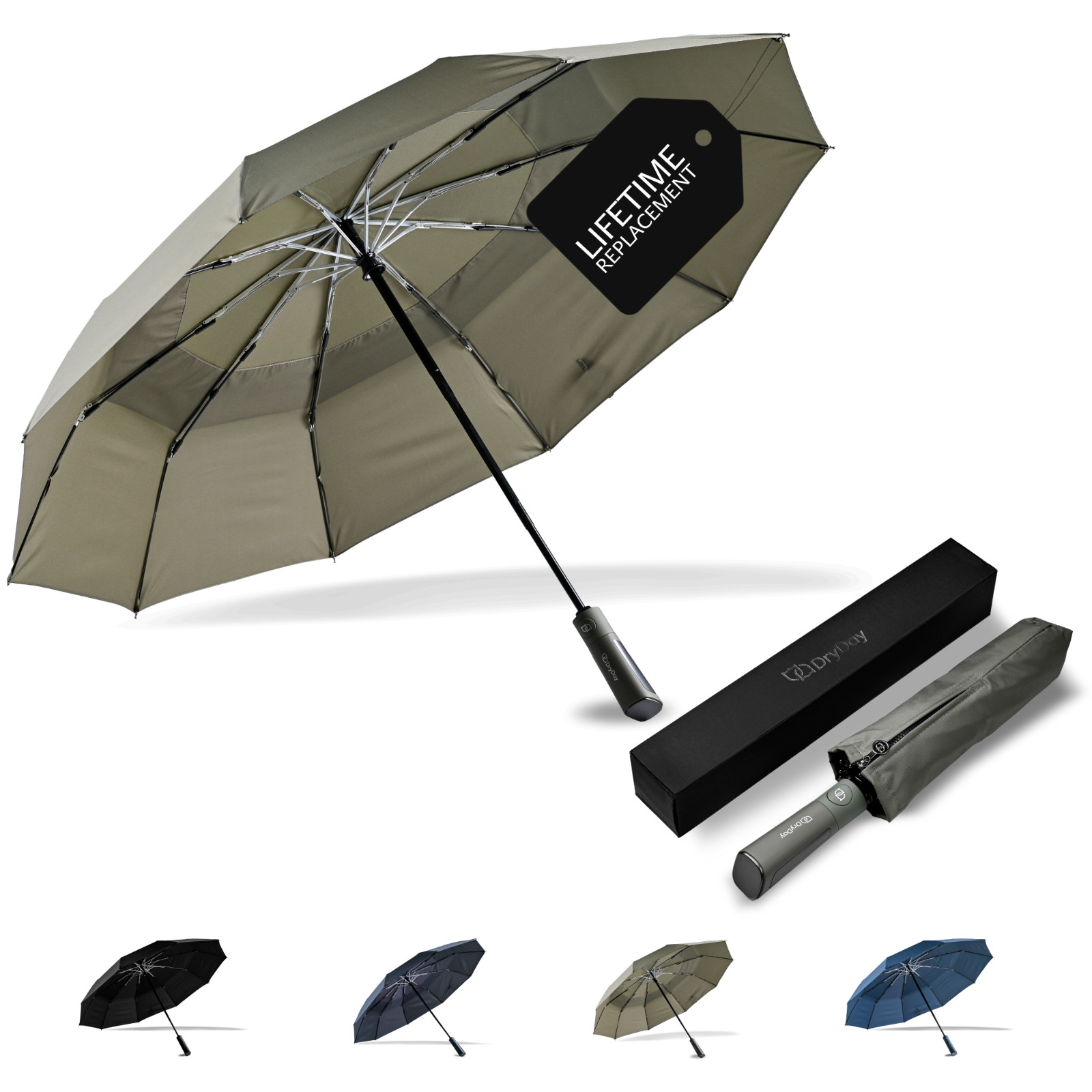 DryDay Premium Umbrellas Large Windproof Double Canopy 10 Ribs High Quality !!!!
