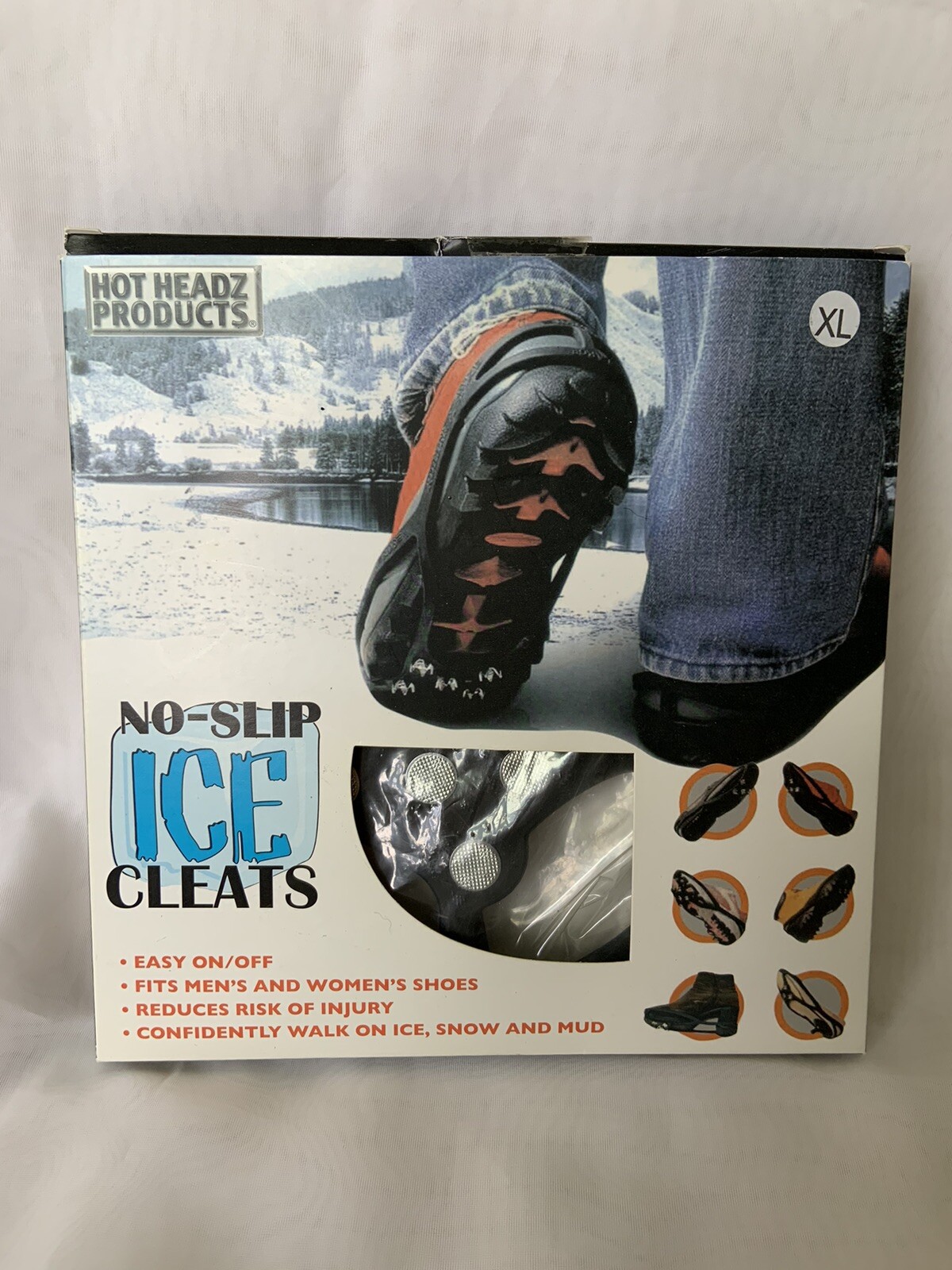 No Slip Ice Cleats Size XL Hot Headz Products New