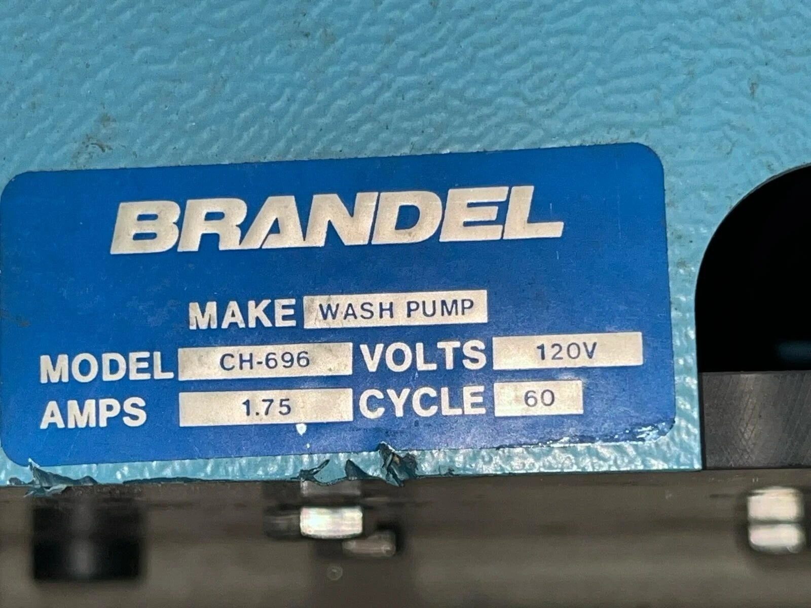 Brandel CH-696 Make Wash Pump