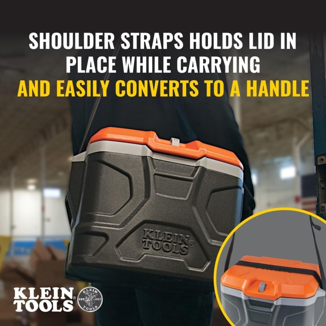 Klein Tools 55600 Work Cooler / Lunch Box, 17-Quart, Seats 300 Lb