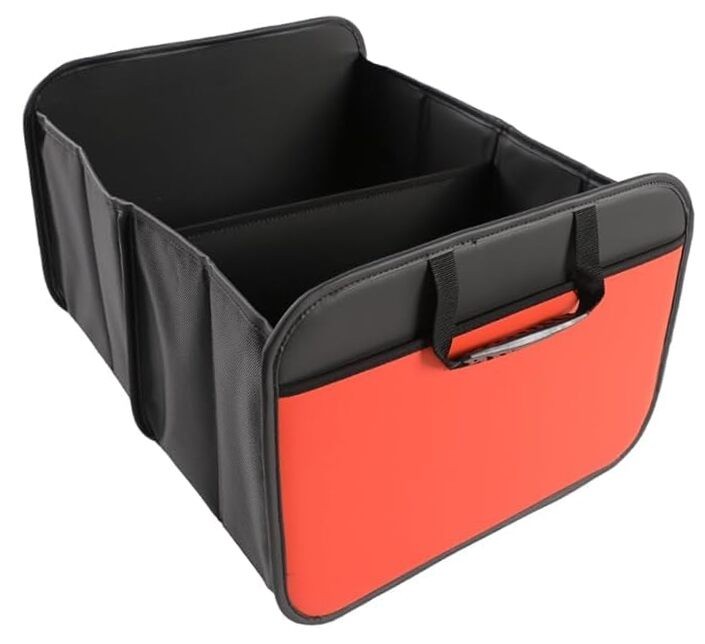 Car Trunk Organizer with, Collapsible Car Trunk Storage Organizer, Car Orange