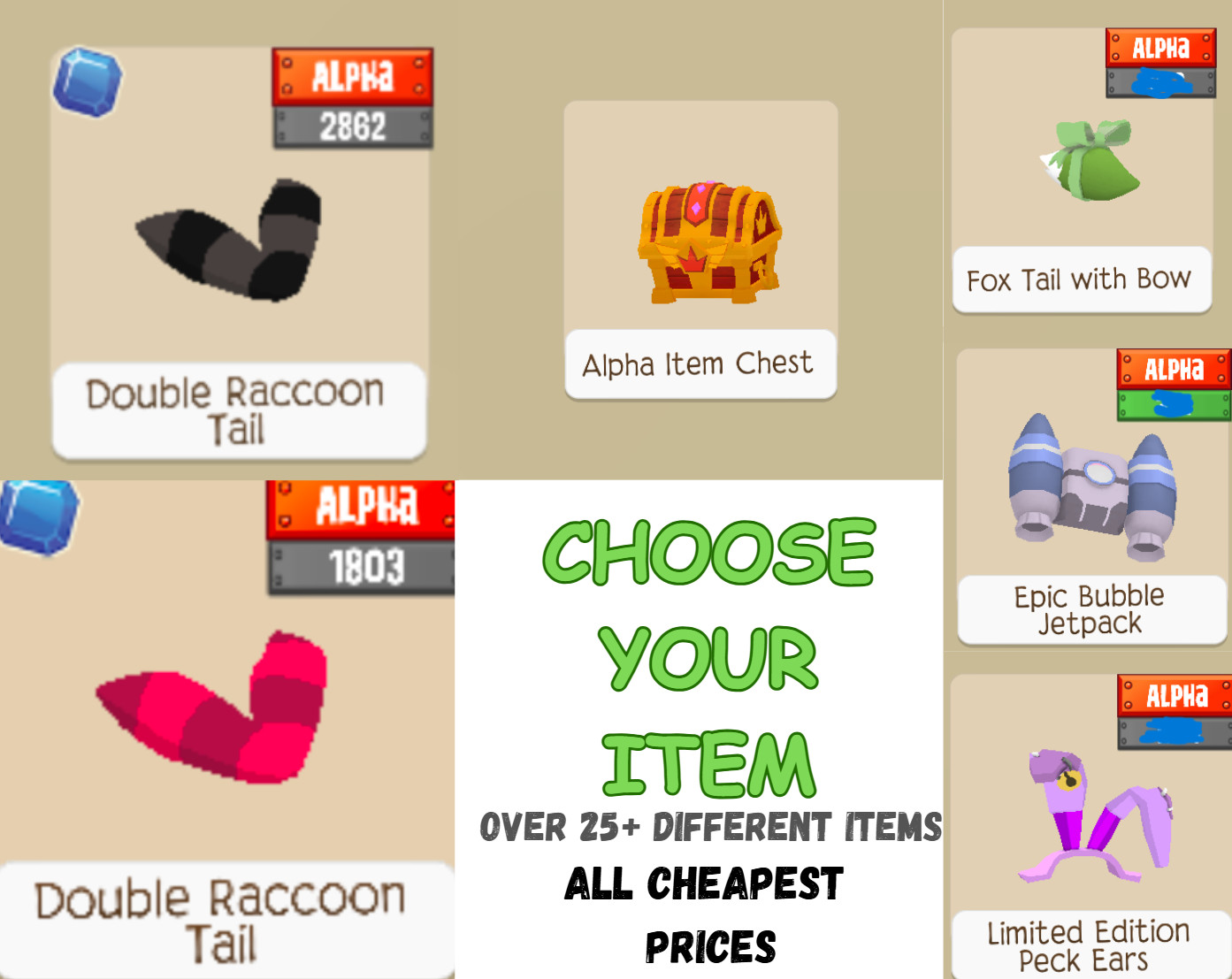 CHEAPEST PRICES Animal Jam Play Wild AJPW Alpha Items, You choose! - Alpha Chest