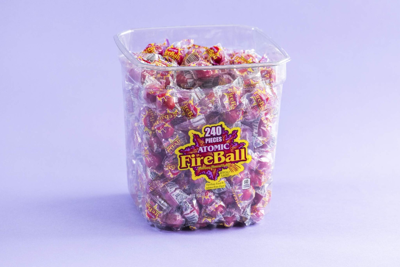 Atomic Fireballs Candy, 4.05 Pound Bulk Candy Tub