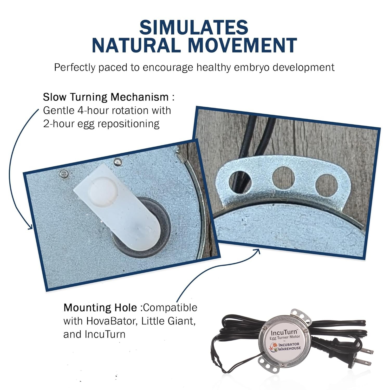 Replacement Egg Turner Motor - High Performance Turner for Incubator - Eggs T...