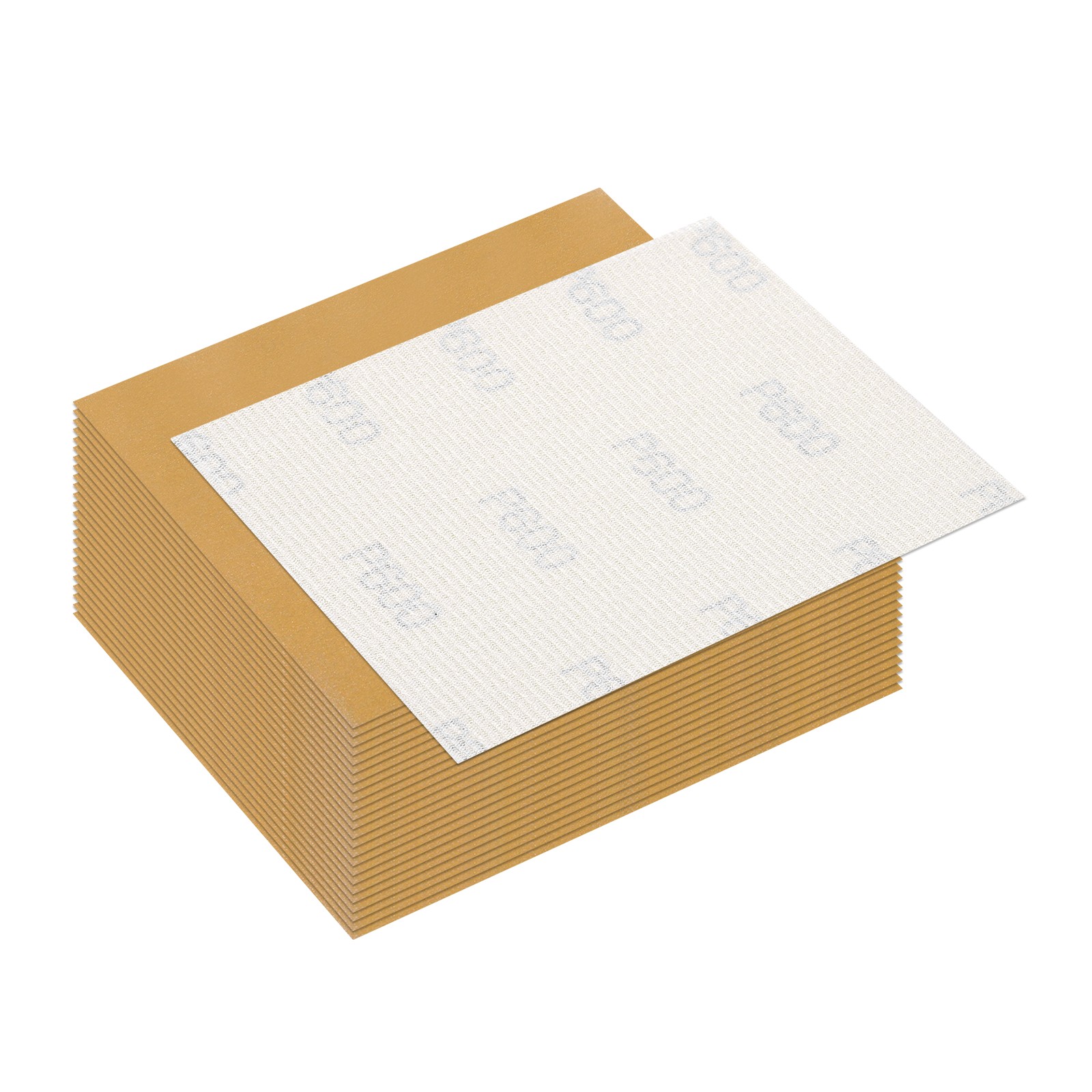 25 Pcs 600 Grit Dry Sandpapers, 4.5 x 5.5 Inch Sand Papers, Gold