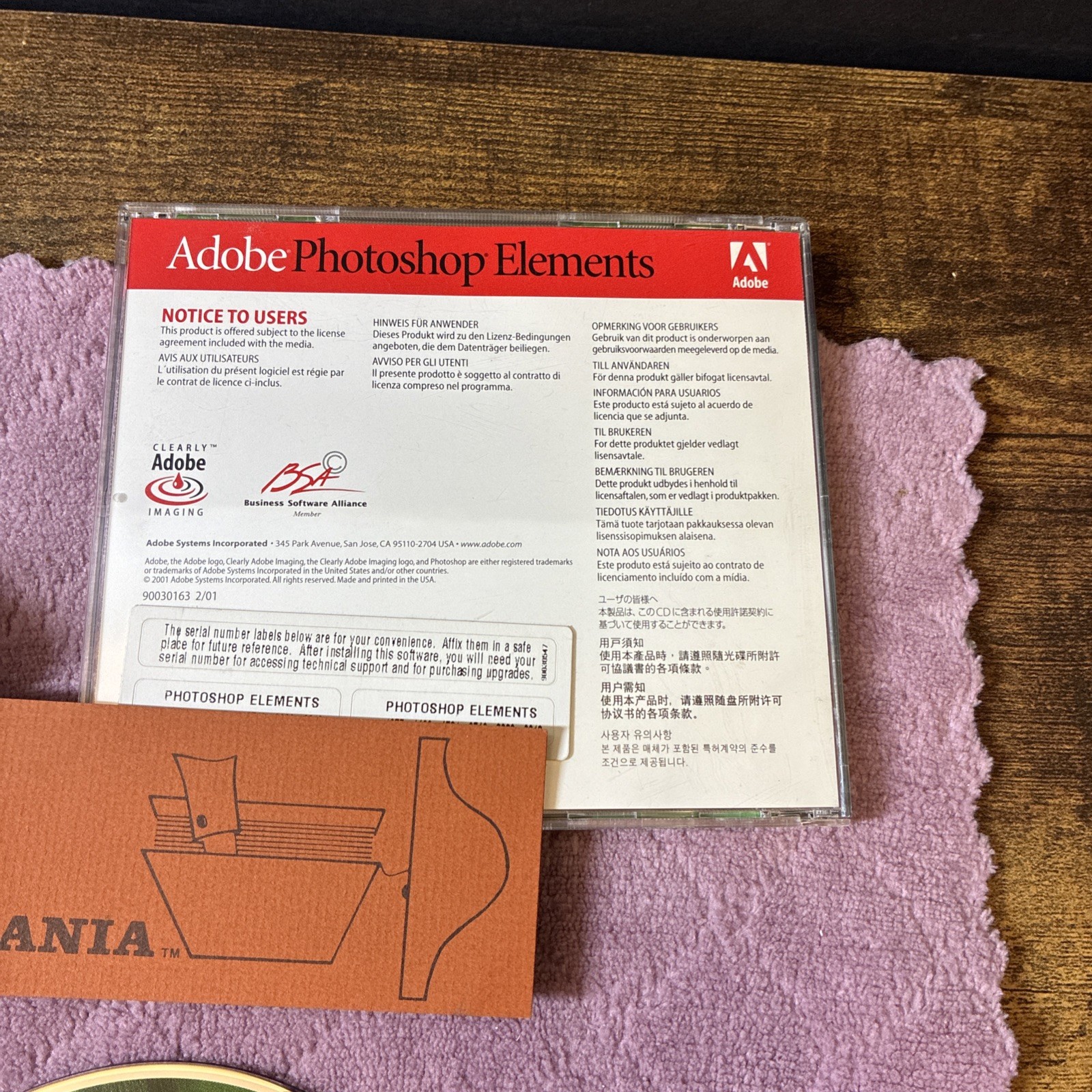 Adobe Photoshop Elements (2001, PC/MAC) CD With Key