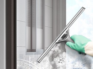 Window Squeegee for Home | 14-Inch Squeegee for Window Cleaning with Ergonomic