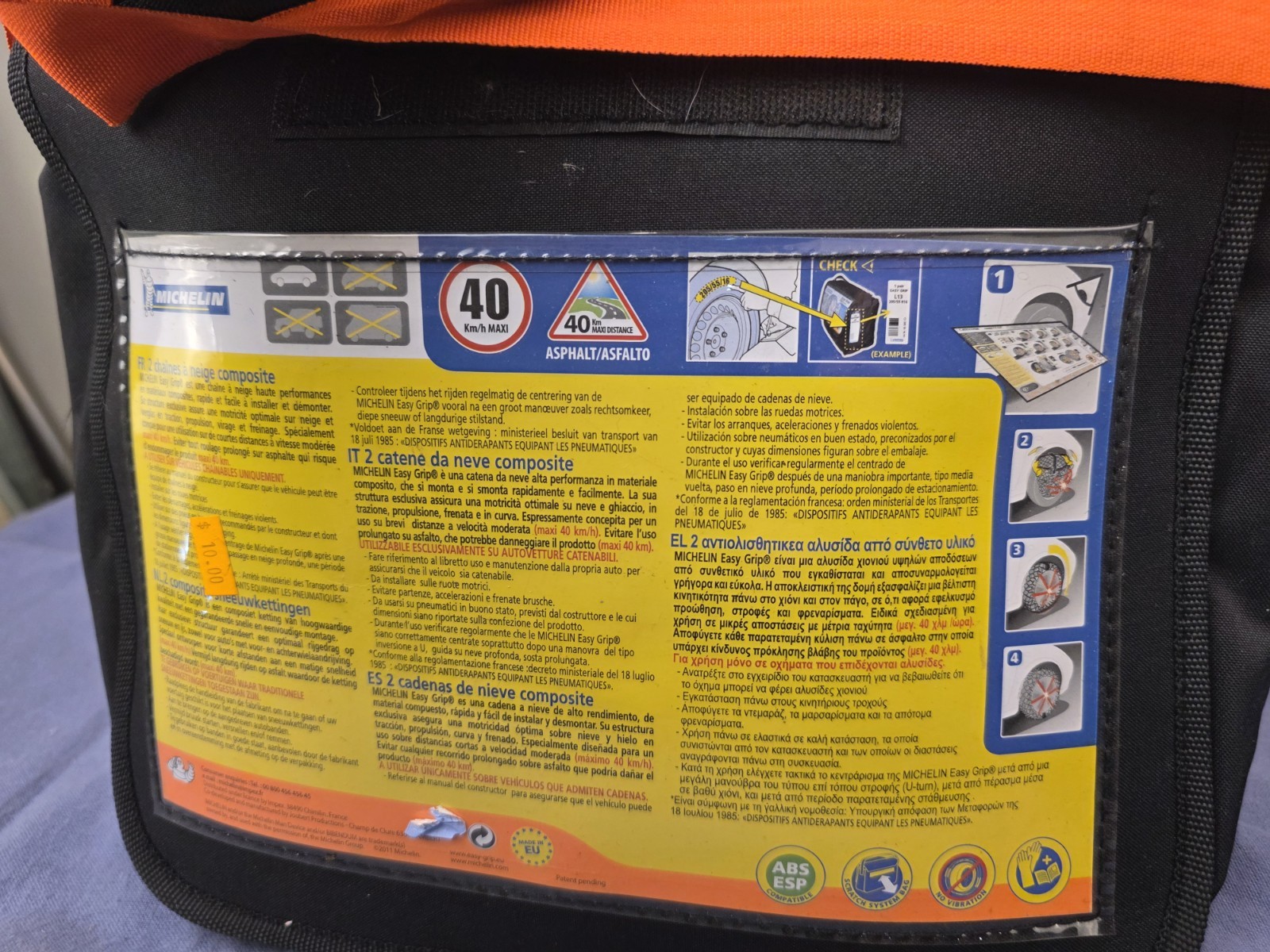 Snow Chains Michelin Easy Grip Snowchains 1 Pair. Never Used. Size Compatibility