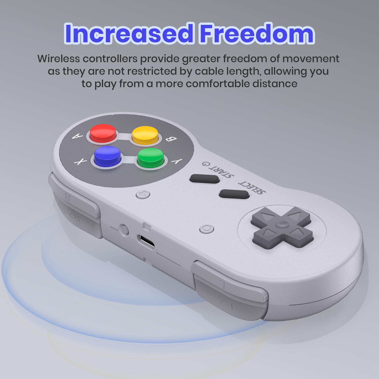 Wireless SNES Remote Game Controller For Original Super Switch Online & SFC ， PC