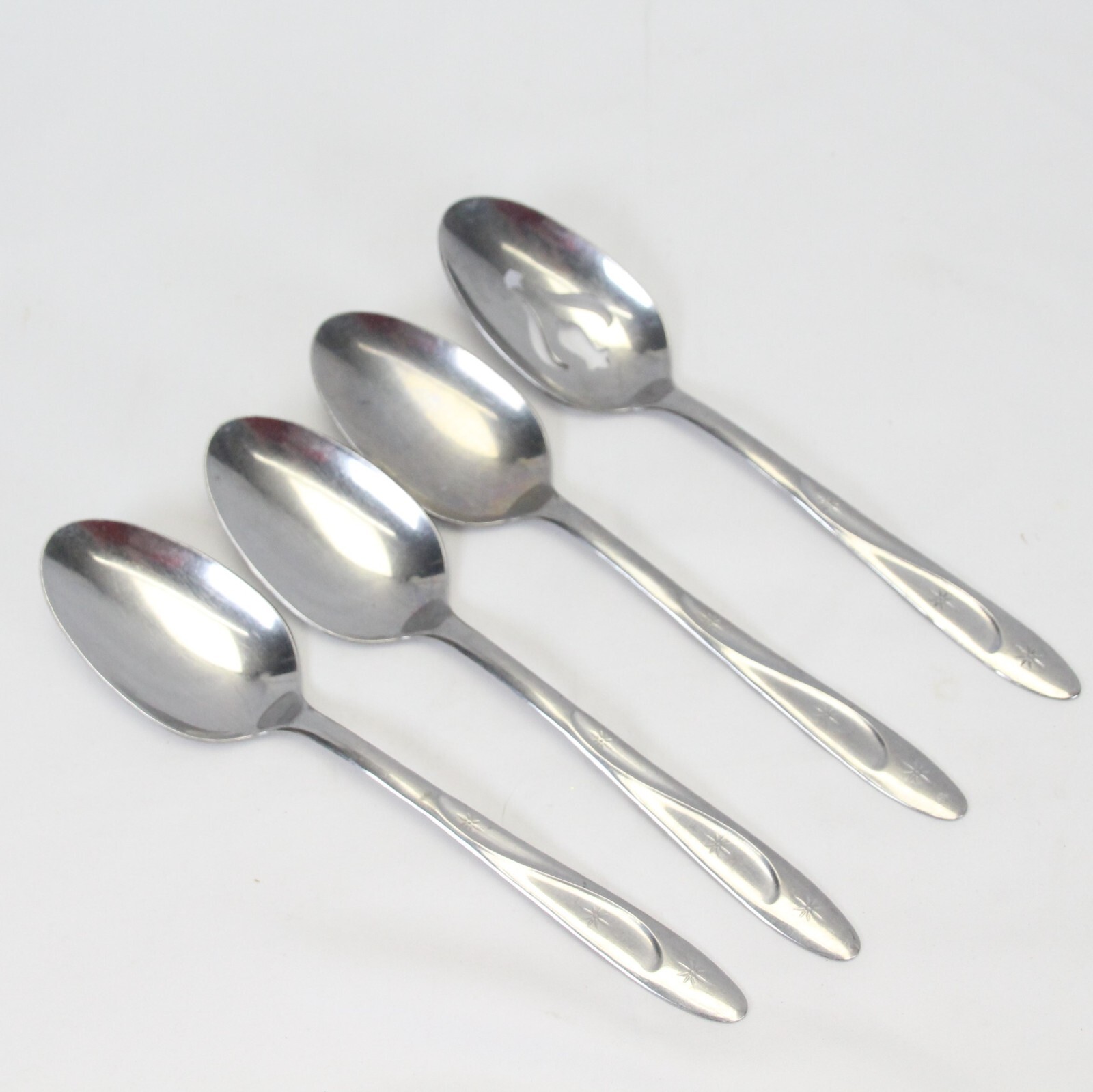 Americana Star Serving Spoons 7-3/4" Stainless  Lot of 4