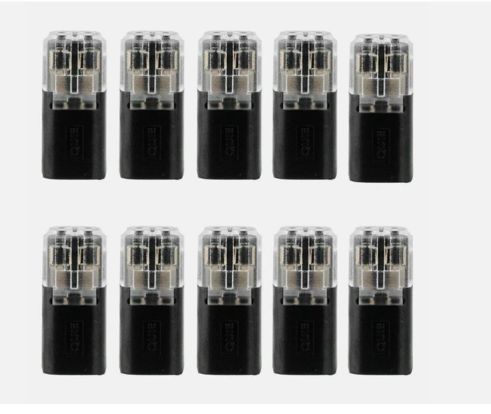 30PCS Double-Wire Plug-in Cable Snap Connector Terminal Block w/ Locking Buckle