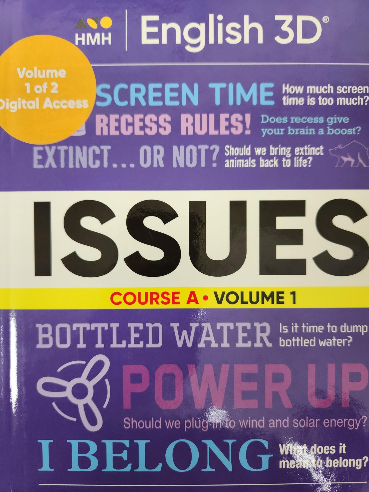 Course A Volume 1 Issues Book (English 3D) [Hardcover] Hmh