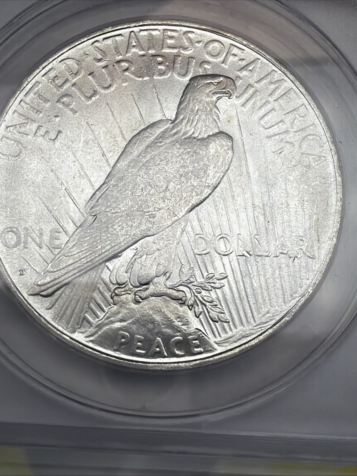 1922 D PEACE DOLLAR ANACS MS63 -VAM 2 90% Silver