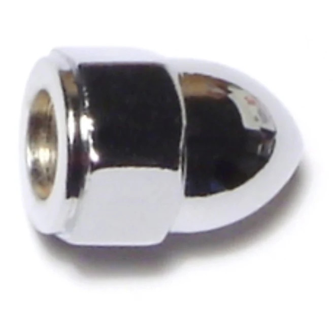 1/4"-20 Chrome Grade 2 / A307 Acorn Cap Nuts (10 pcs.)