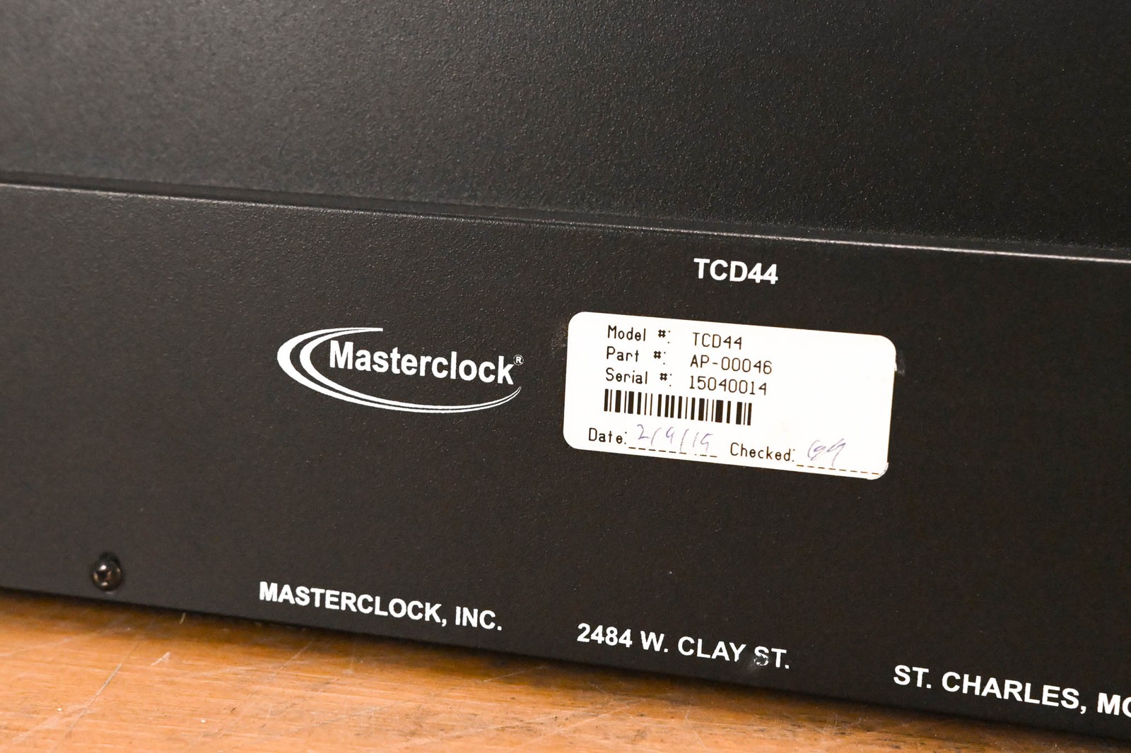 Masterclock TCD44 Time Code Display Studio Clock (NO POWER SUPPLY) CG01UXH