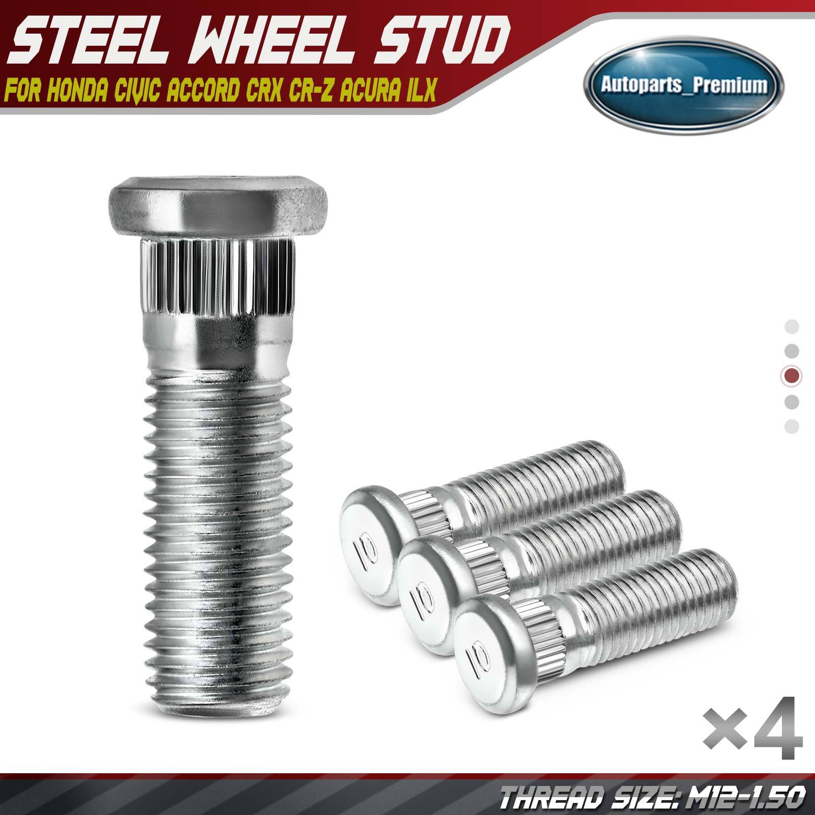 4x M12-1.50 Wheel Lug Stud for Honda Civic 1980-2020 Accord CR-V CR-Z Acura ILX