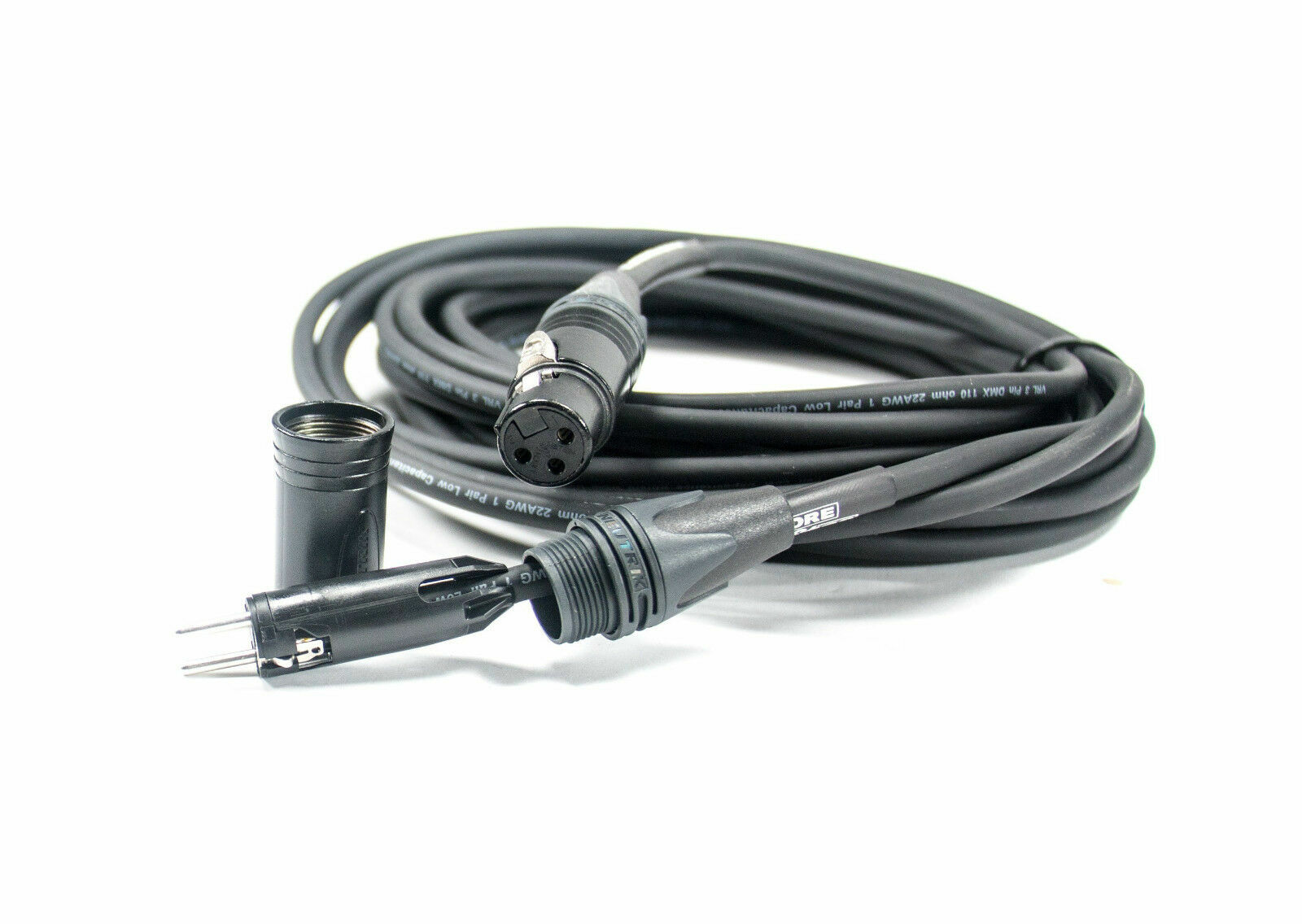 4 pk DMX Cables 3-Pin 25 ft Quality Hand Built w/ Neutrik Connectors