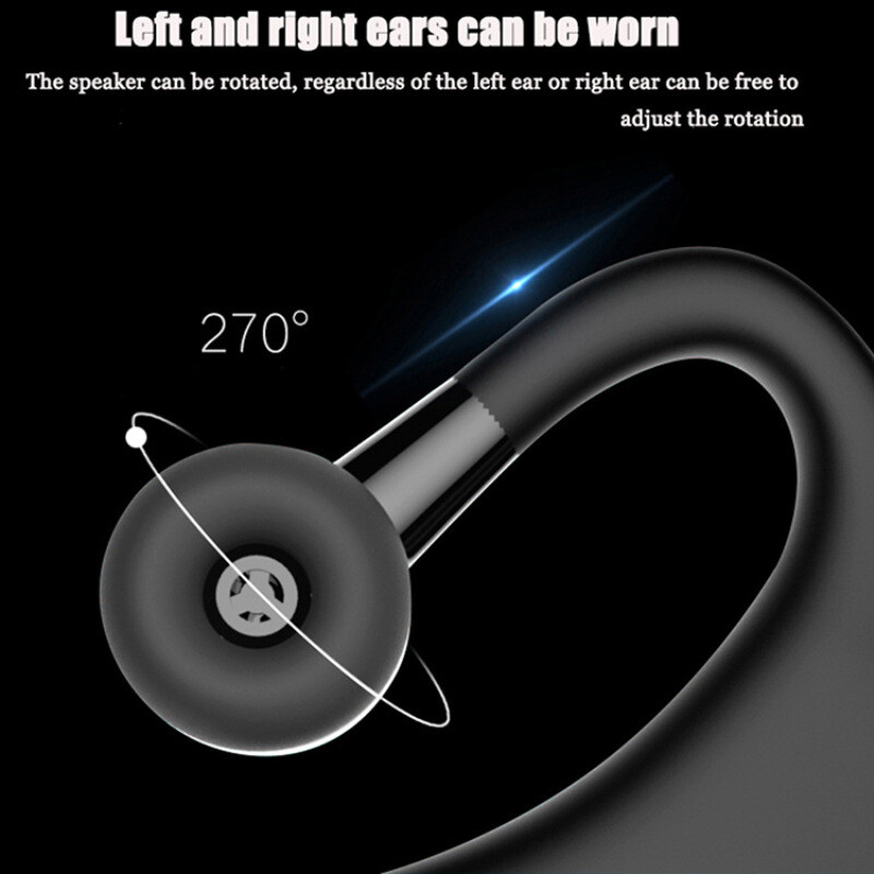 Bluetooth 5.0 Earpiece Wireless Headset Driving Trucker Earbuds Noise Cancelling