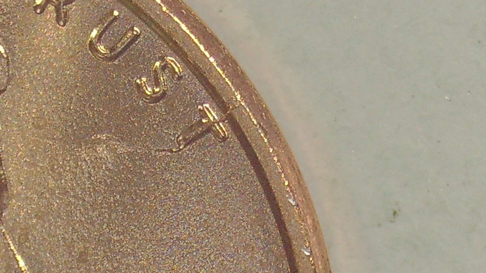 2022 P Lincoln Cent error with a die crack from rim THROUGH "T" AND "A"