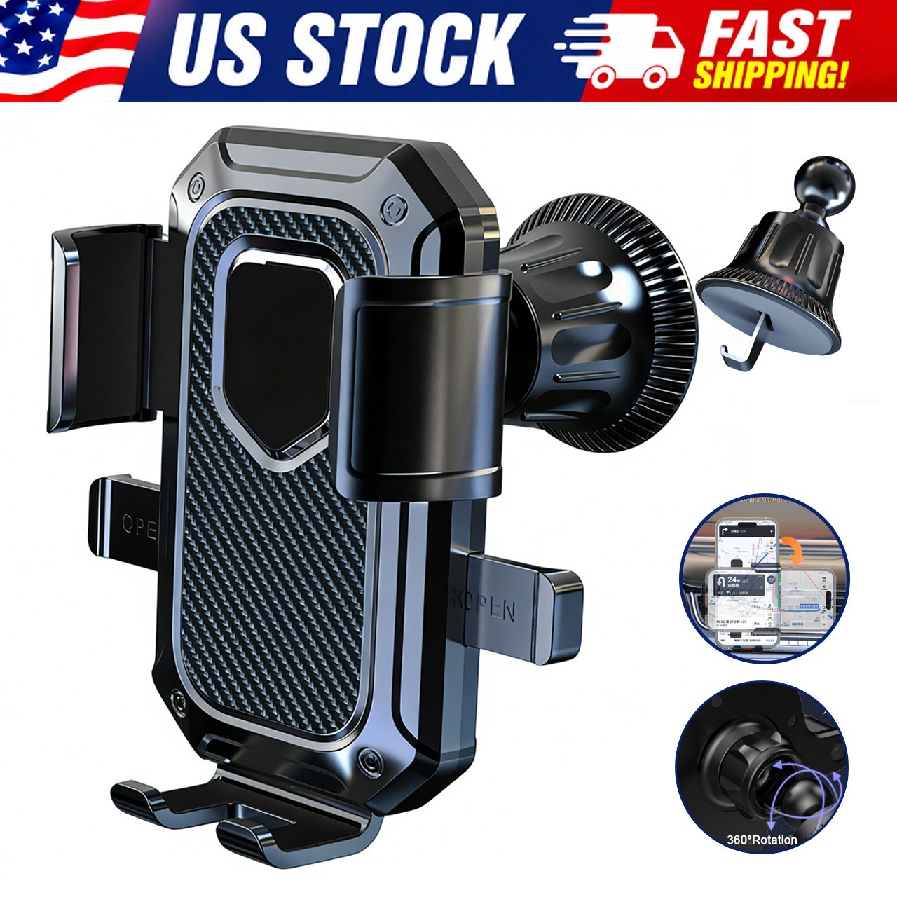 360° Universal Air Vent Mobile Phone Holder In Car Stand Cradle Mount GPS iPhone