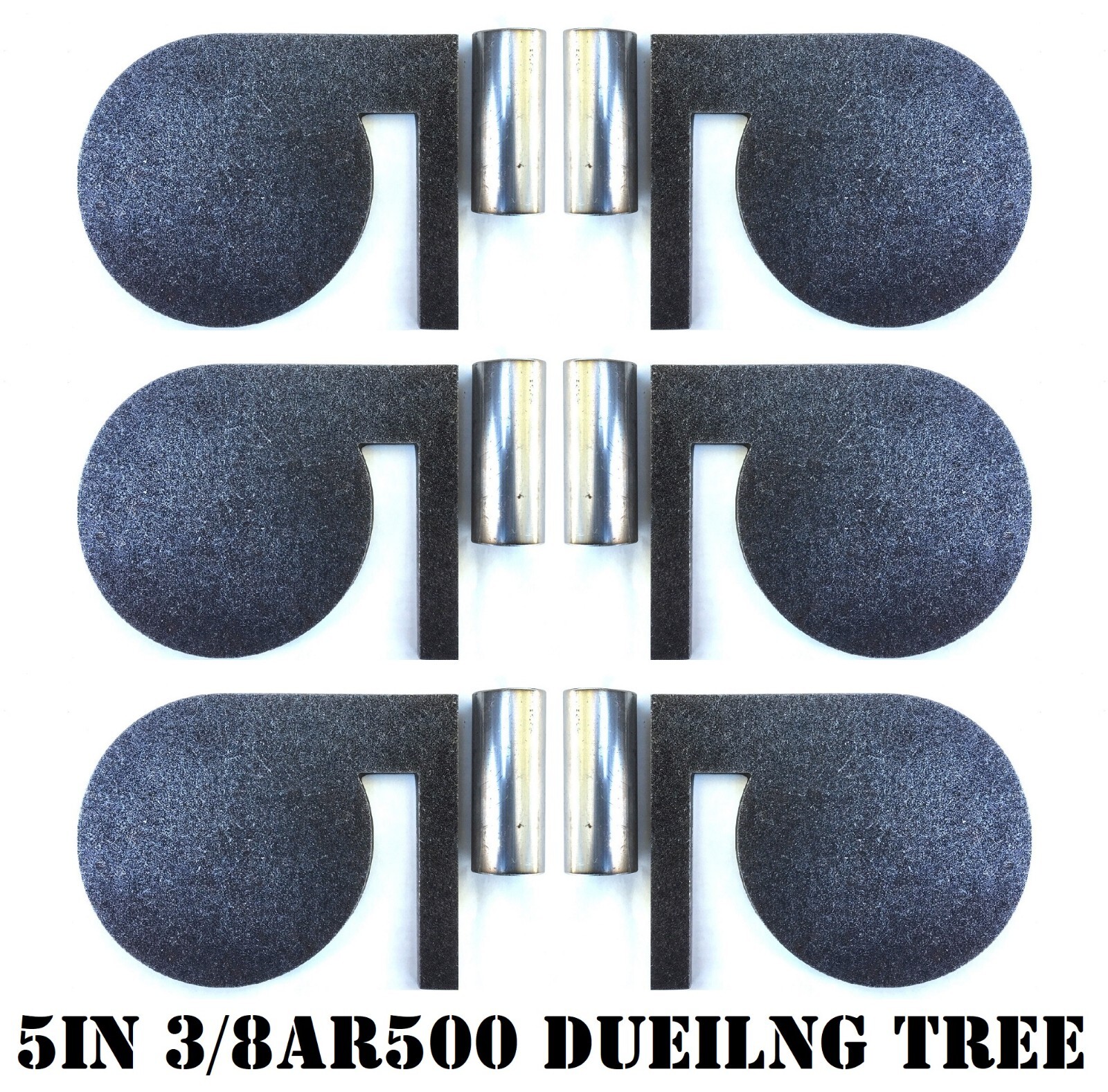 5"x 3/8" AR500 Steel Shooting Range Targets Dueling Trees Metal Paddles w/tubes